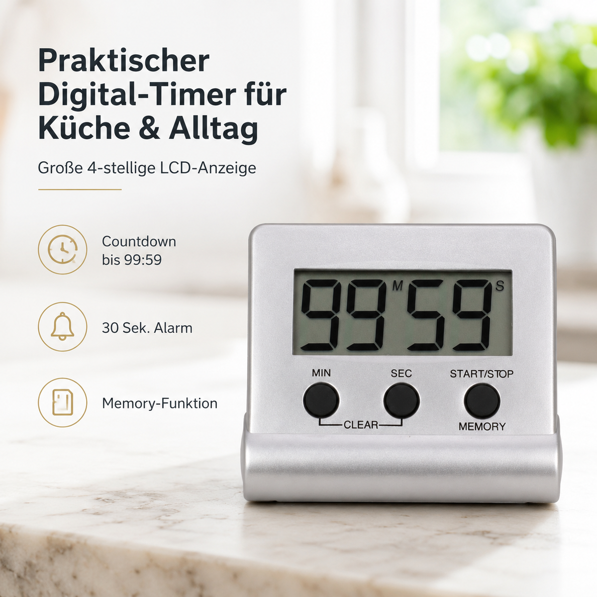 Eurotime Timer 11112, Silber