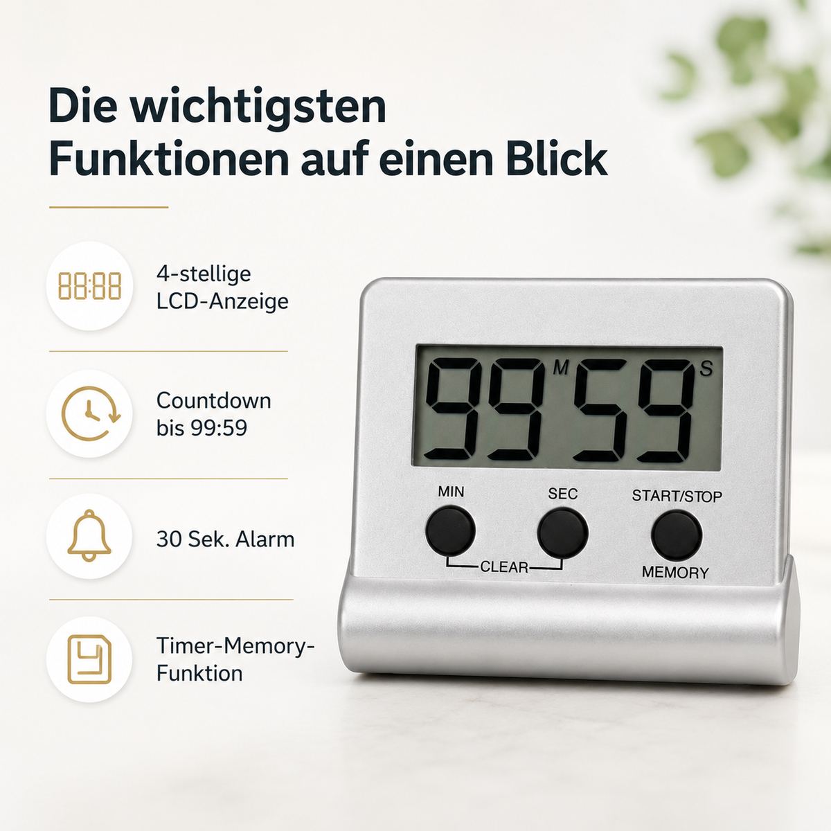 Eurotime Timer 11112, Silber