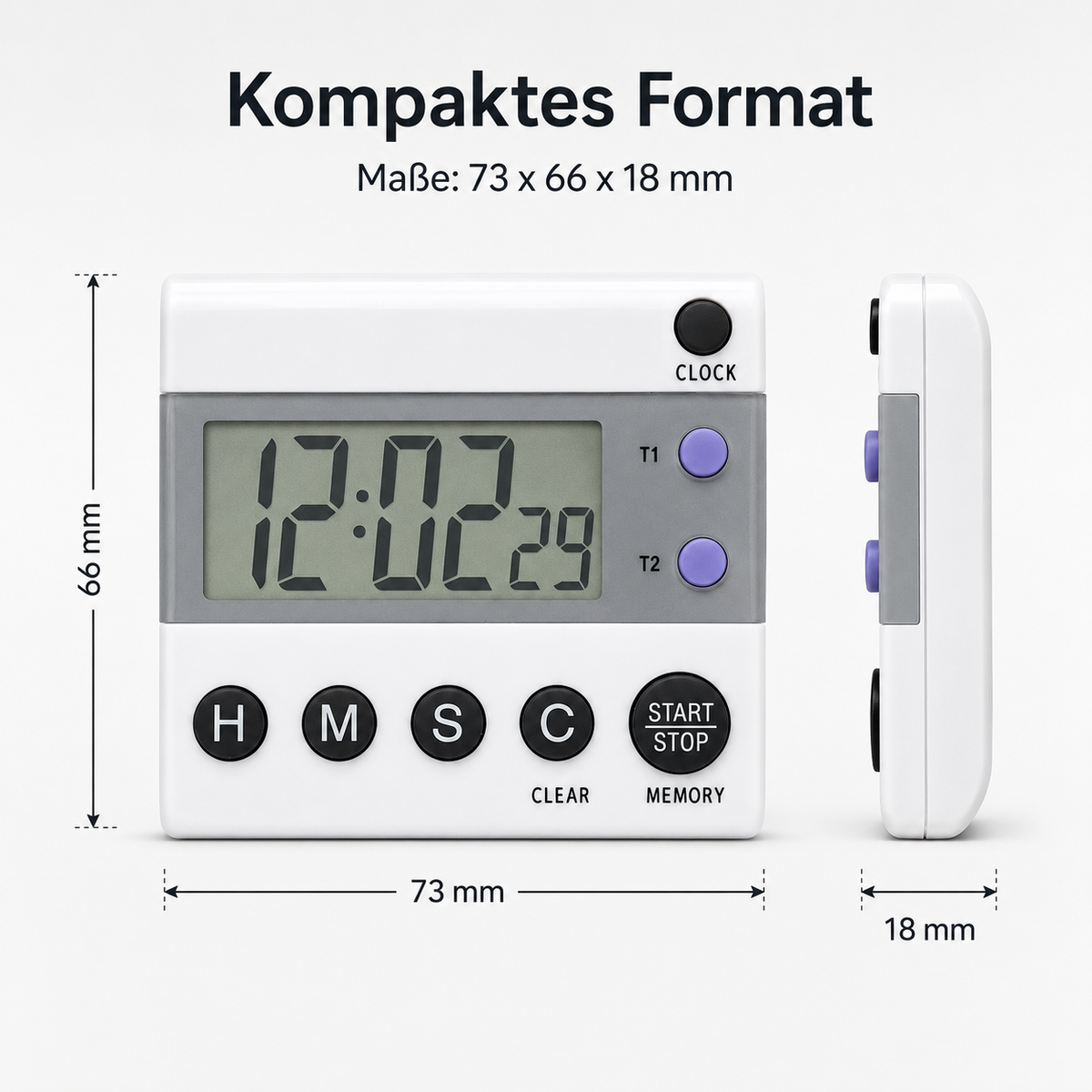 Eurotime Digitaltimer TR 118 - 11118-00, Weiß