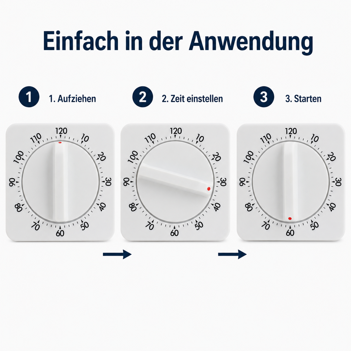 Eurotime Kurzzeitmesser 13610, Weiß