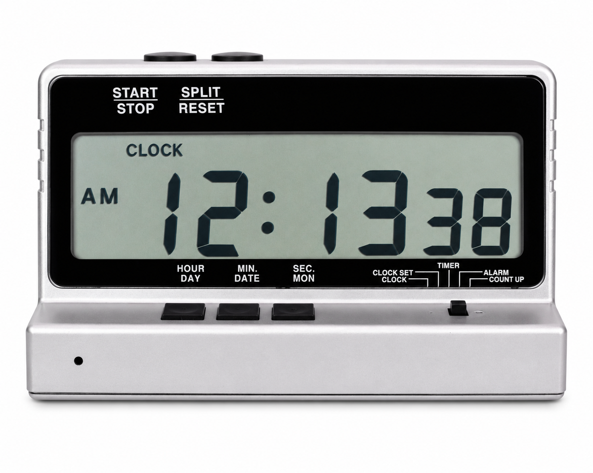 Eurotime Stoppuhr digital 15010, Silber