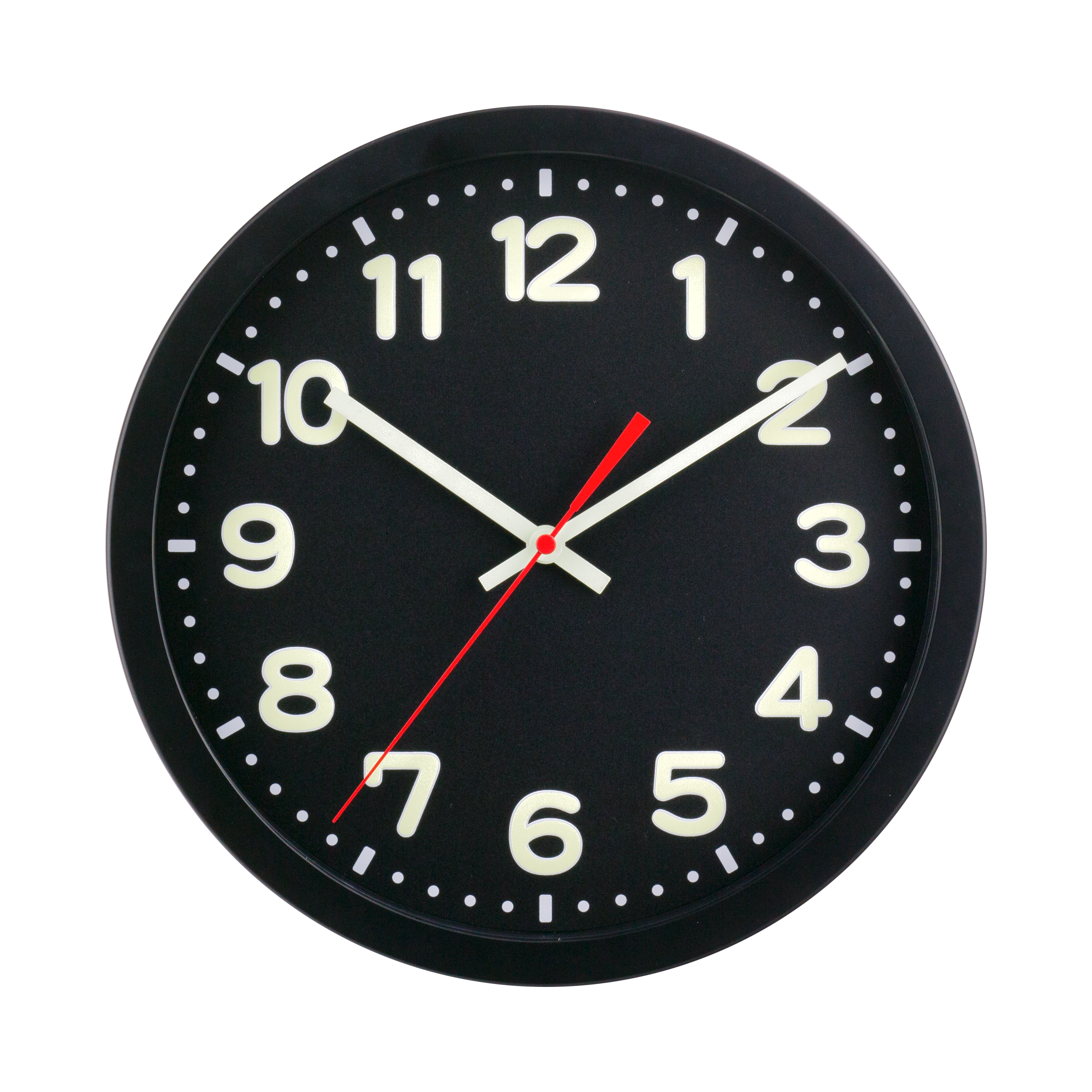 Eurotime Funkwanduhr 53861 - 30 cm, Schwarz