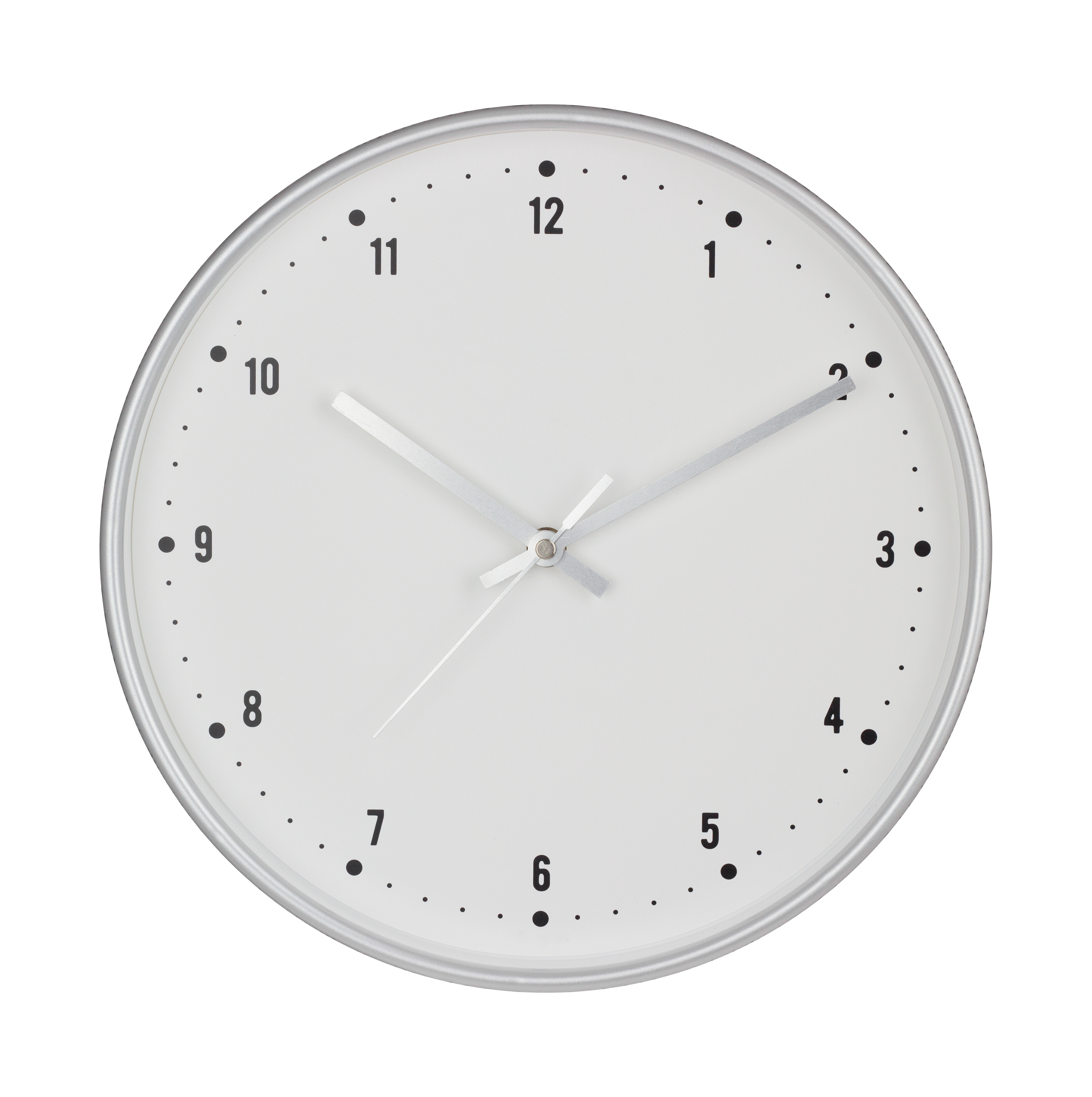 Eurotime Funkwanduhr 54711 - 30 cm, Silber