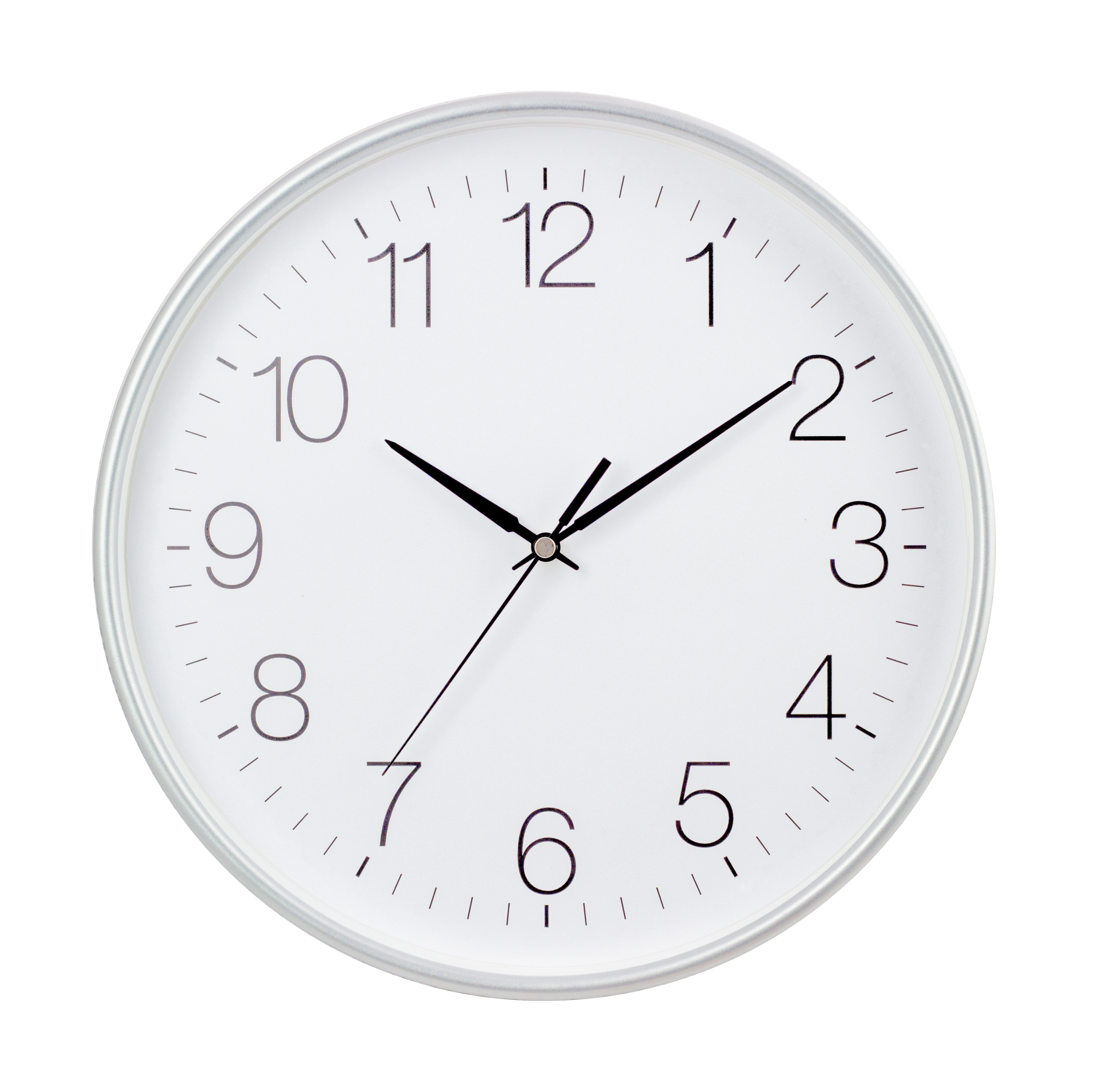 Eurotime Funkwanduhr 54780 - 30 cm, Silber