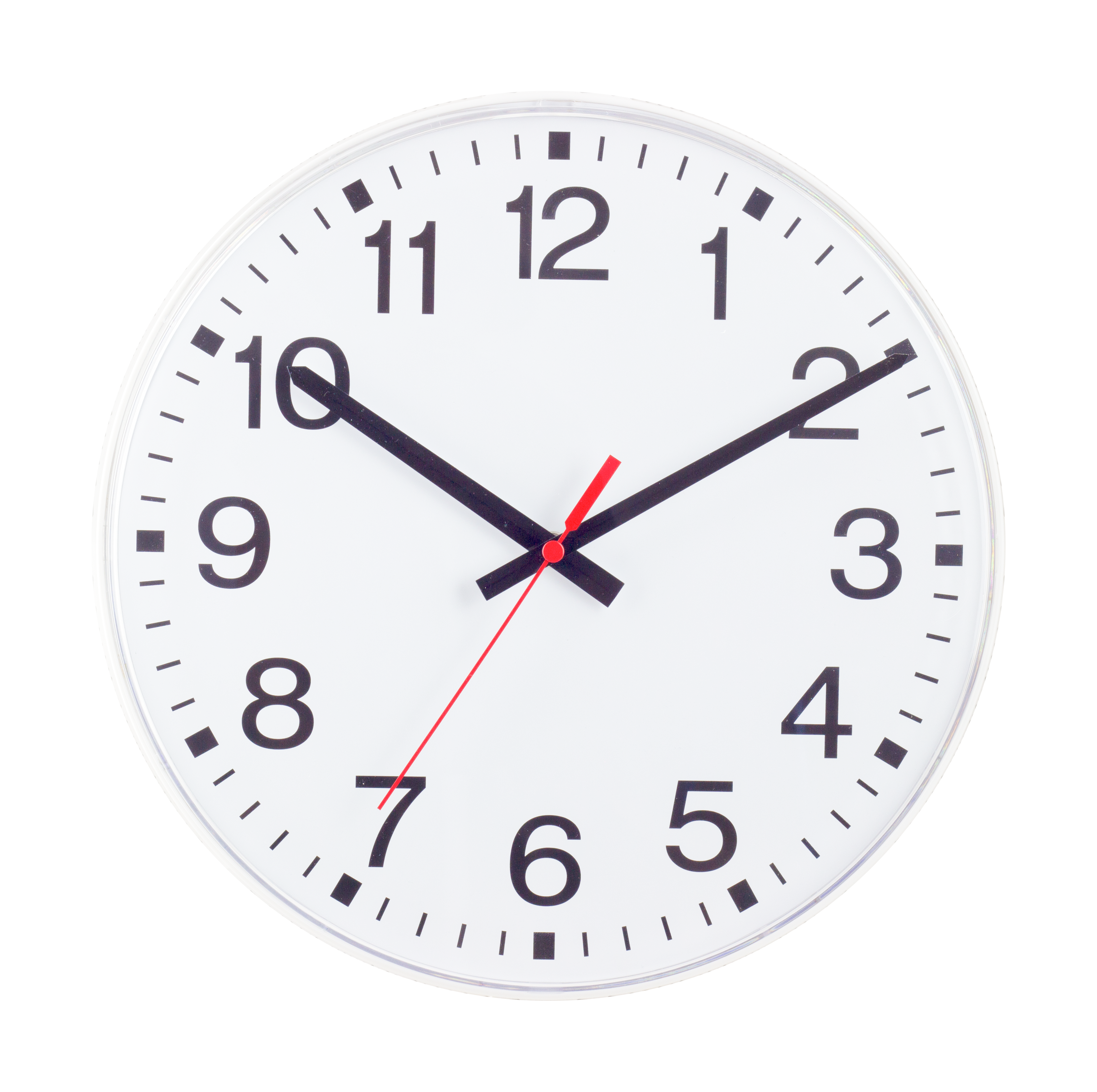 Eurotime Funkwanduhr 55000 - 30 cm, Weiß
