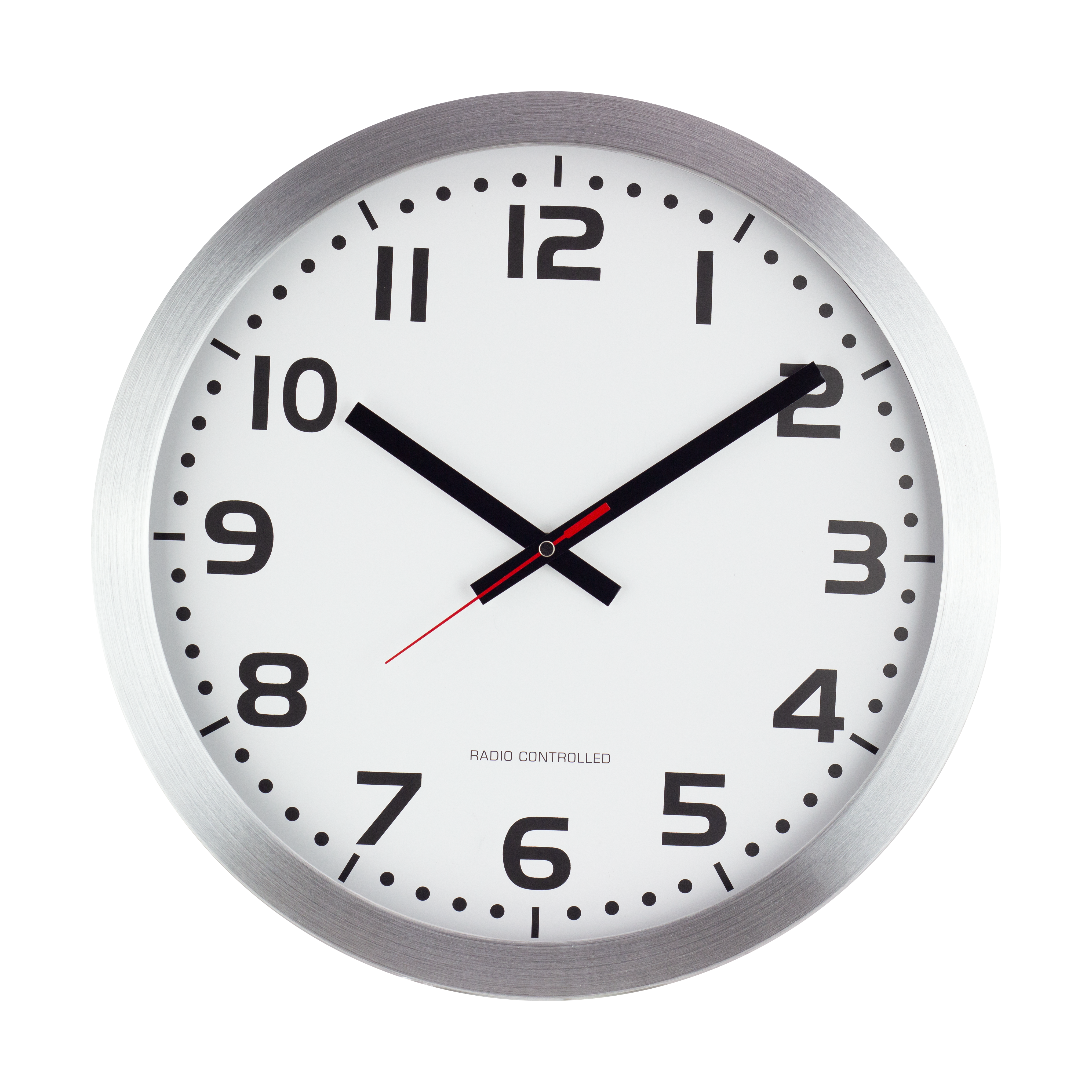 Eurotime Funkwanduhr 56349 - 40 cm, Silber
