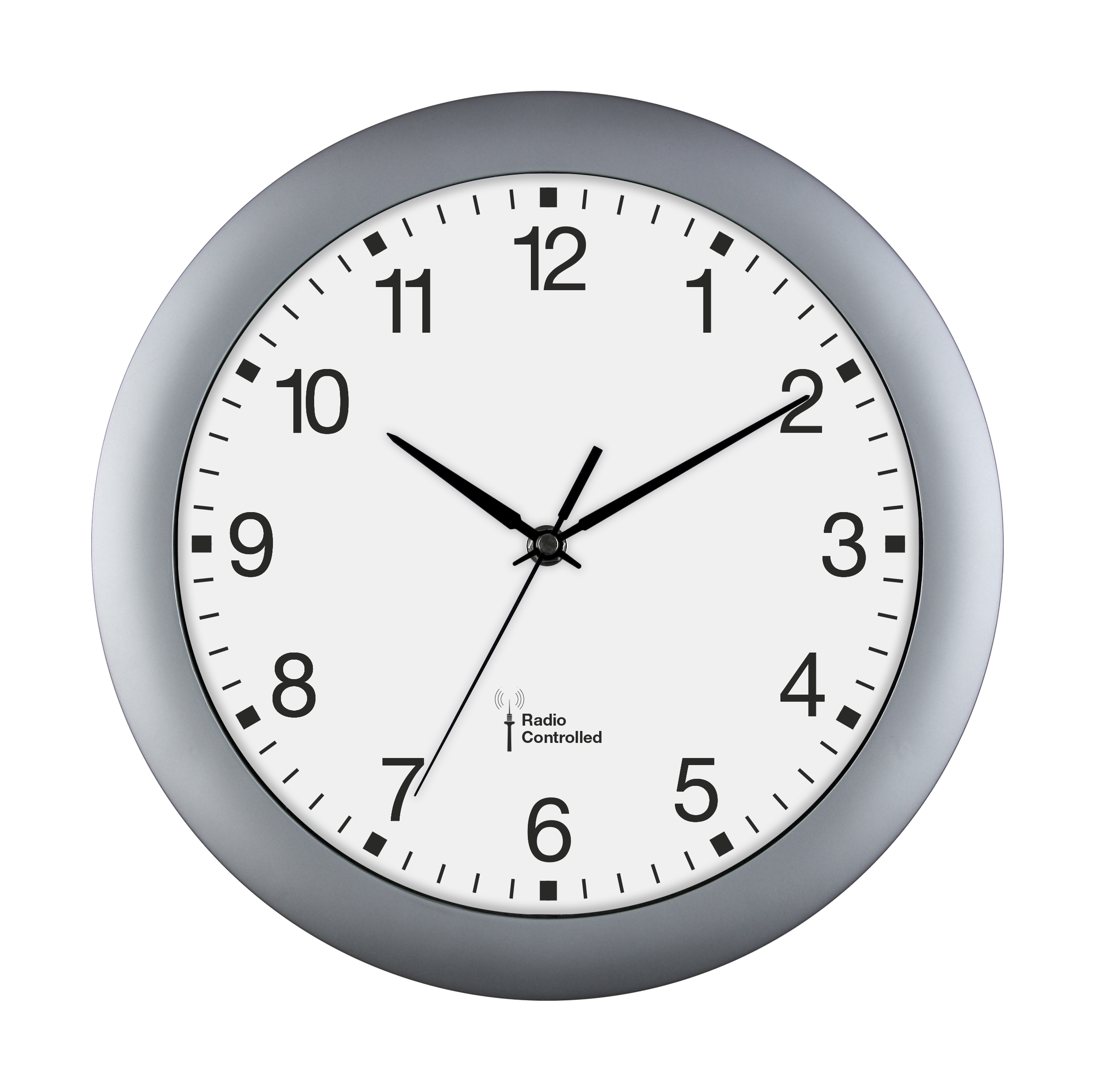 Eurotime Funkwanduhr 56780 - 30 cm, Silber