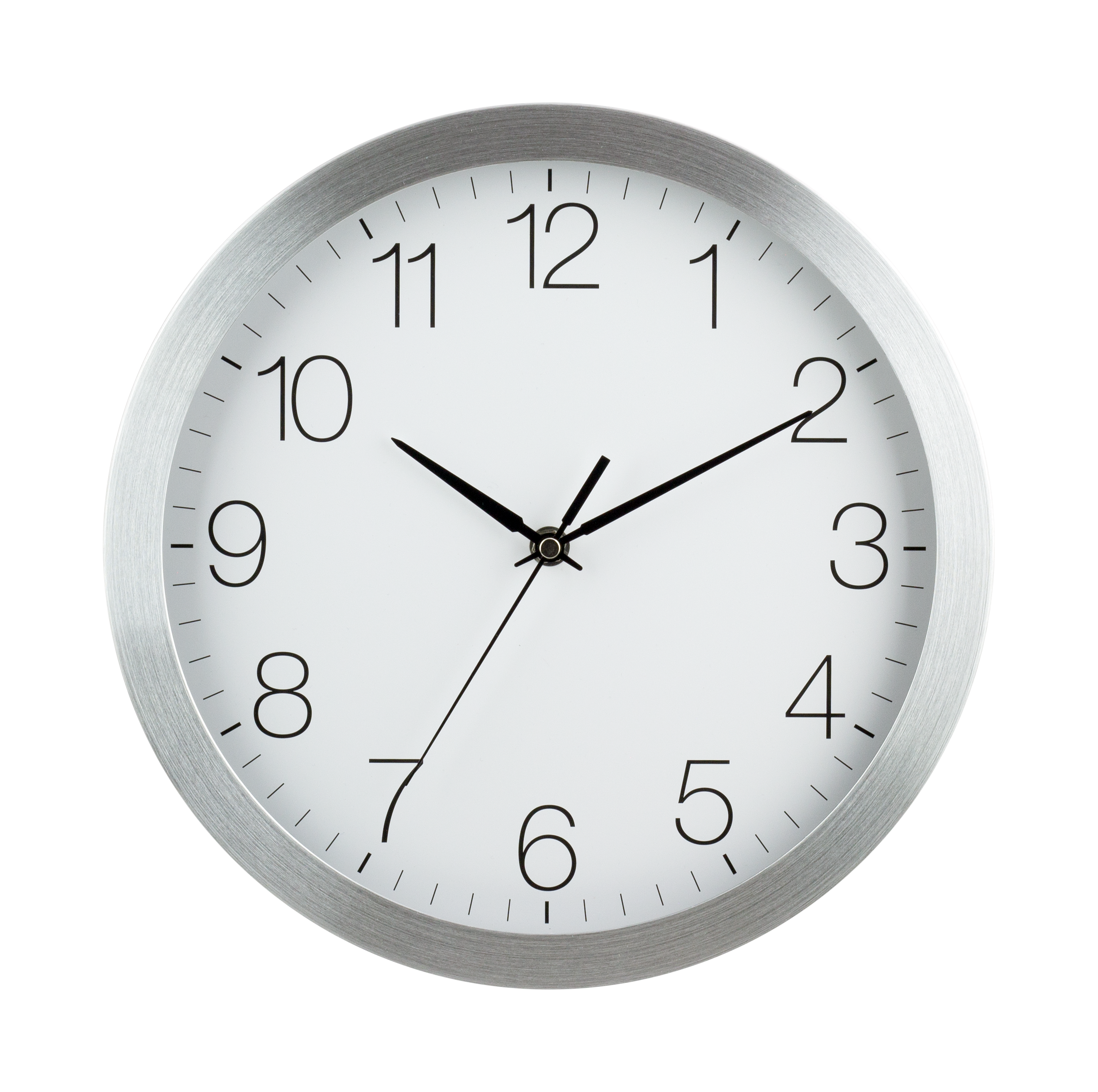Eurotime Funkwanduhr 59740 - 30 cm, Silber