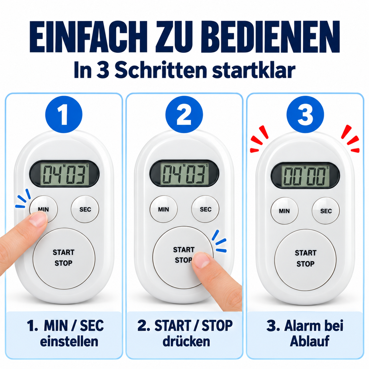 Eurotime Timer 11080, Weiß