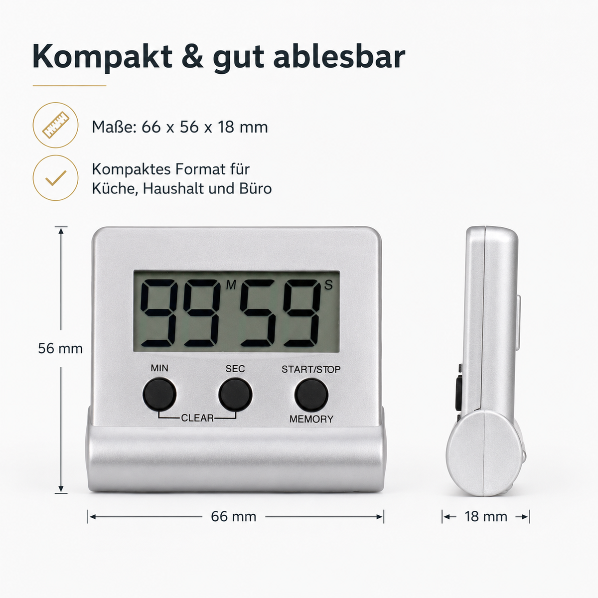 Eurotime Timer 11112, Silber