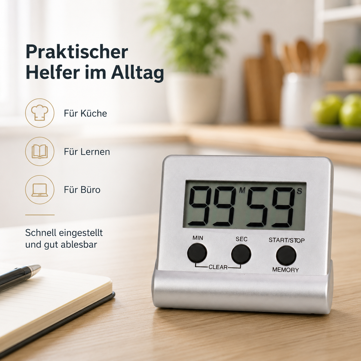 Eurotime Timer 11112, Silber