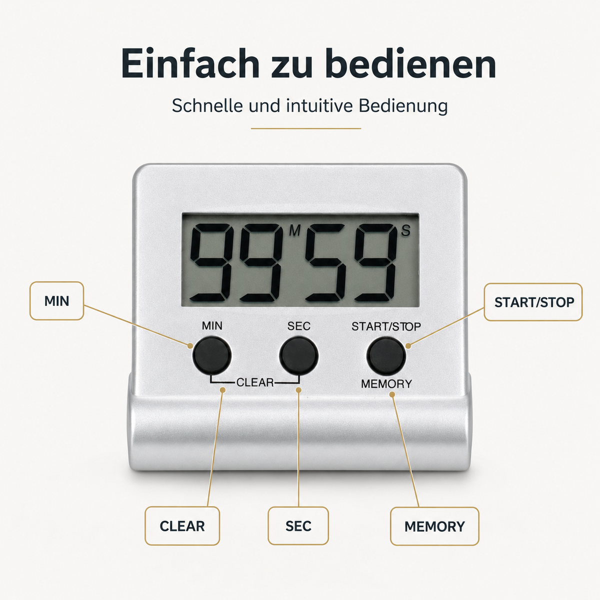 Eurotime Timer 11112, Silber