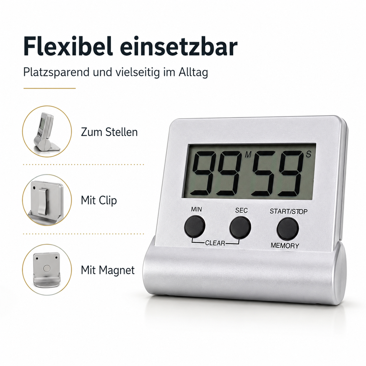 Eurotime Timer 11112, Silber