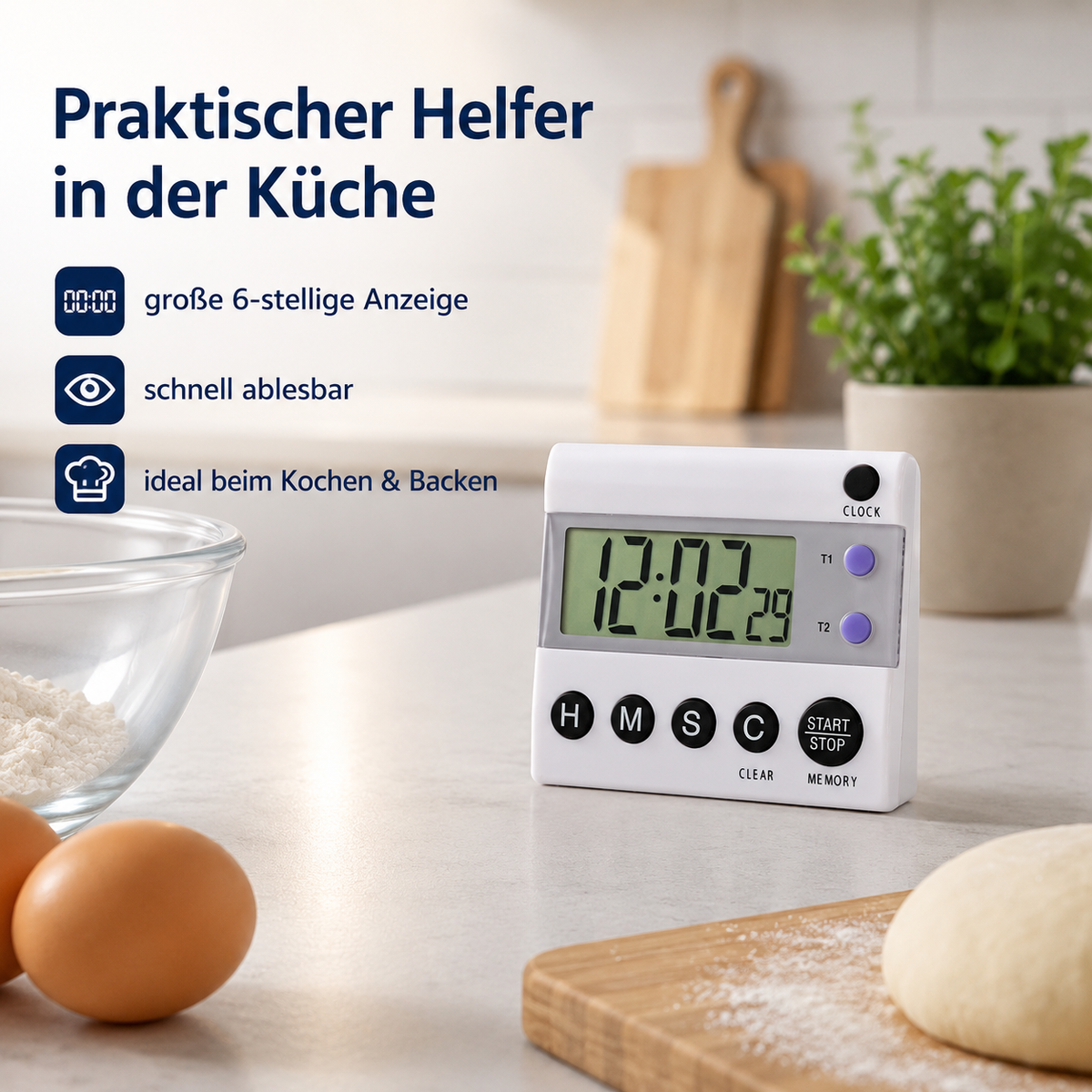 Eurotime Digitaltimer TR 118 - 11118-00, Weiß