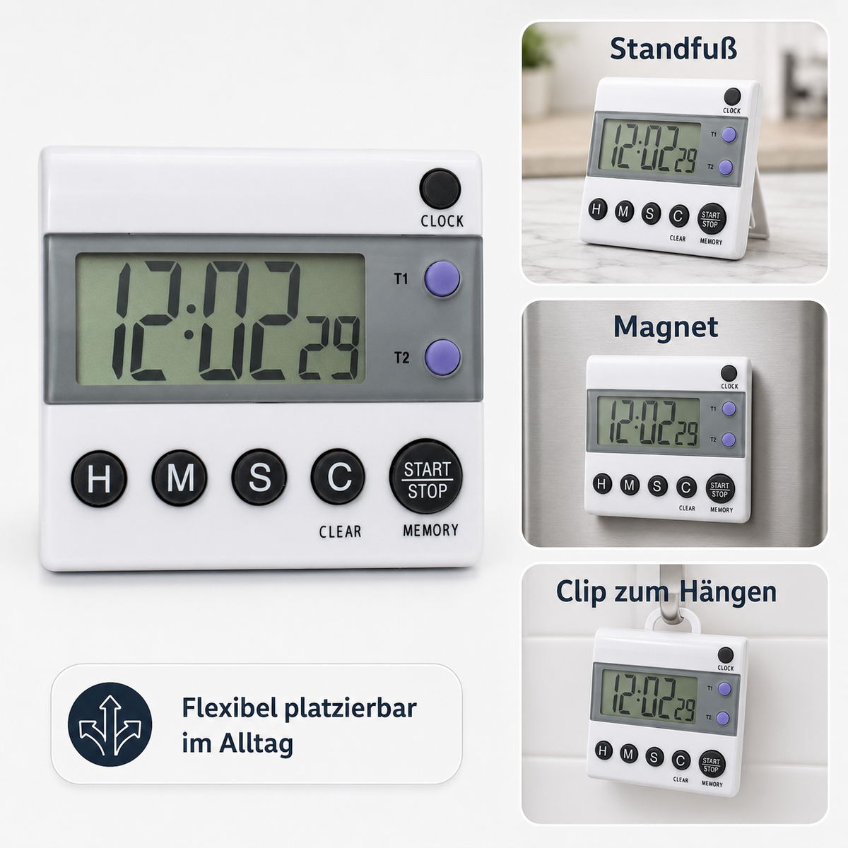 Eurotime Digitaltimer TR 118 - 11118-00, Weiß