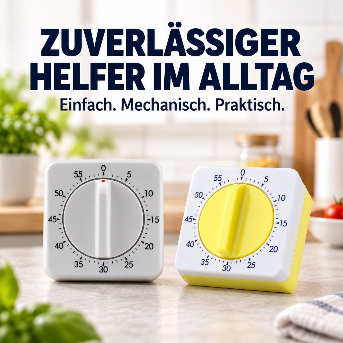 Eurotime Kurzzeitmesser 13600, Weiß/Gelb