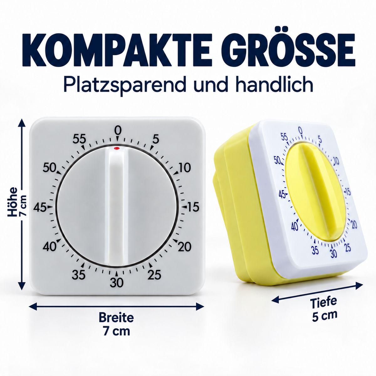 Eurotime Kurzzeitmesser 13600, Weiß/Gelb