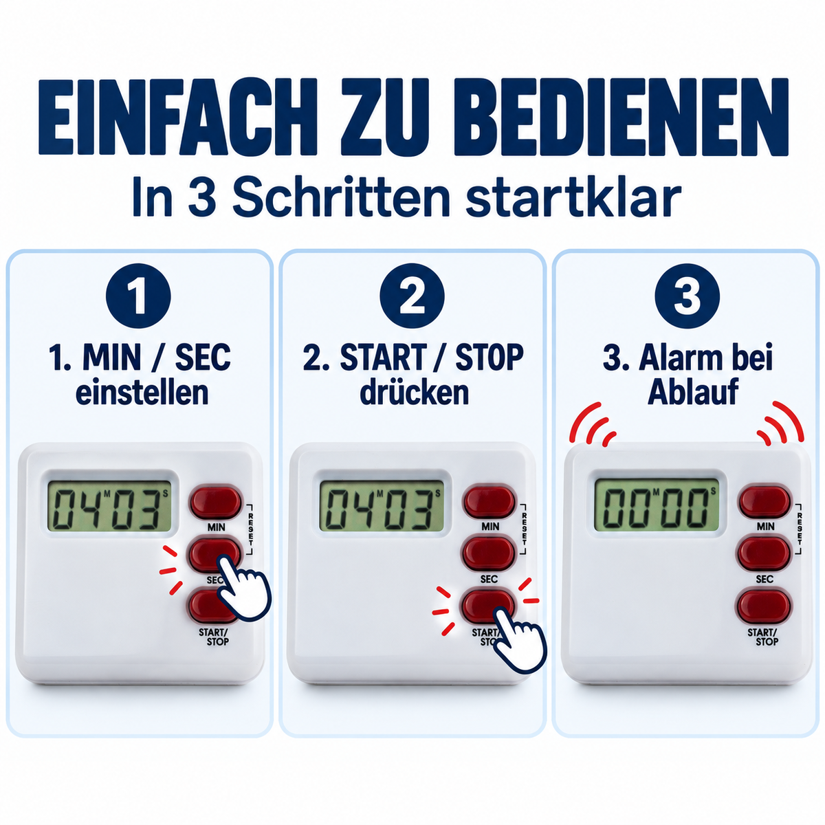 Eurotime Timer 10102, Weiß